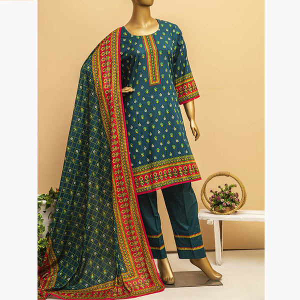 Imwaj Standard Printed Cotton Unstitched 3Pcs Suit - 1-B, Women, 3Pcs Shalwar Suit, Chase Value, Chase Value