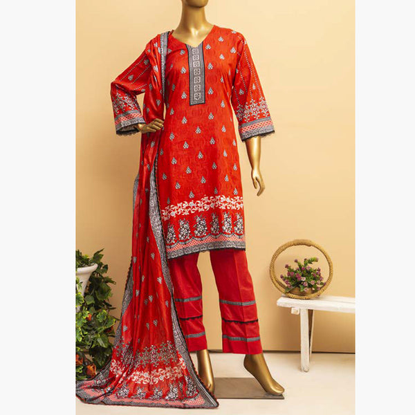 Imwaj Standard Printed Cotton Unstitched 3Pcs Suit - 8-B, Women, 3Pcs Shalwar Suit, Chase Value, Chase Value