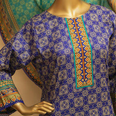 Imwaj Standard Printed Cotton Unstitched 3Pcs Suit - 5-A, Women, 3Pcs Shalwar Suit, Chase Value, Chase Value