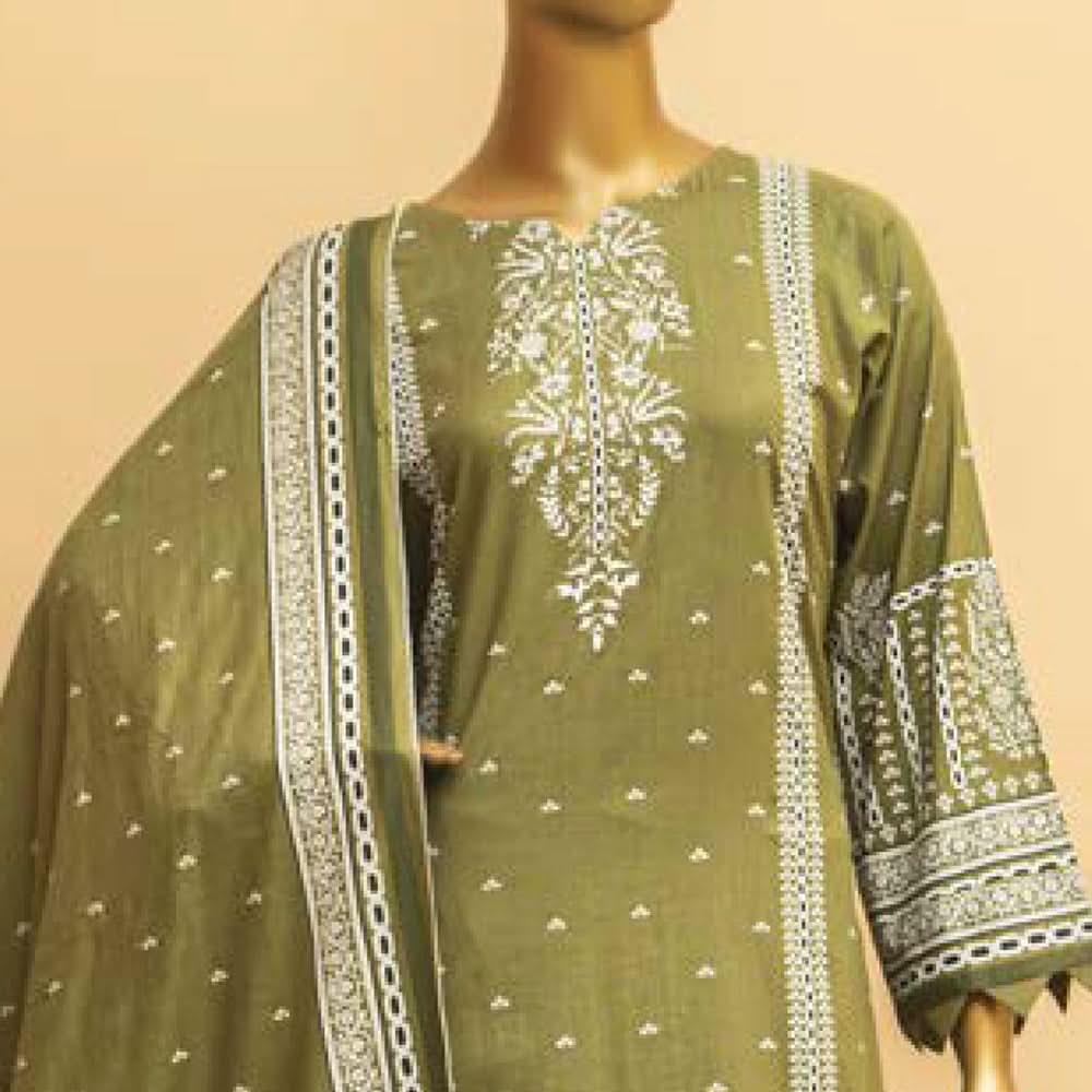 Imwaj Standard Printed Cotton Unstitched 3Pcs Suit - 2-A, Women, 3Pcs Shalwar Suit, Chase Value, Chase Value