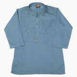 Boys Embroidered Shalwar Suit - Steel Blue, Boys Shalwar Kameez, Chase Value, Chase Value