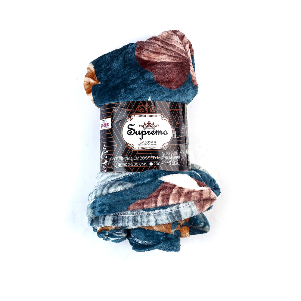 Supremo Embossed Flannel Blanket Single Bed 150x220, Blanket, Chase Value, Chase Value