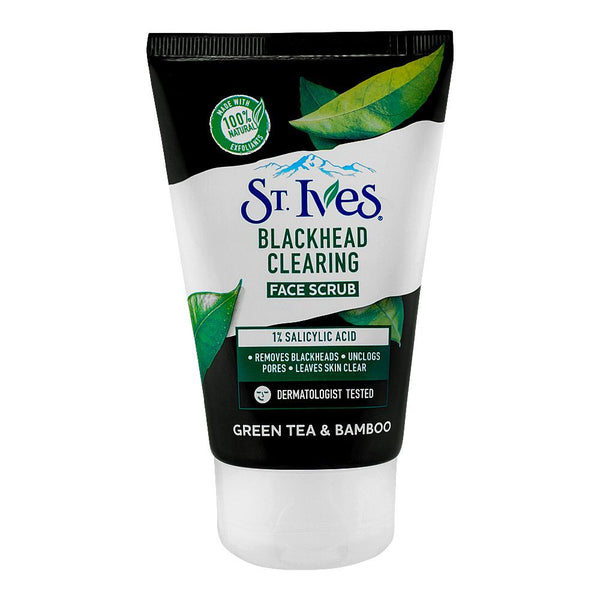 Stives Blackhead Clearing Green Tea & Bamboo Face Scrub, 100g, Scrubs, STIVES, Chase Value