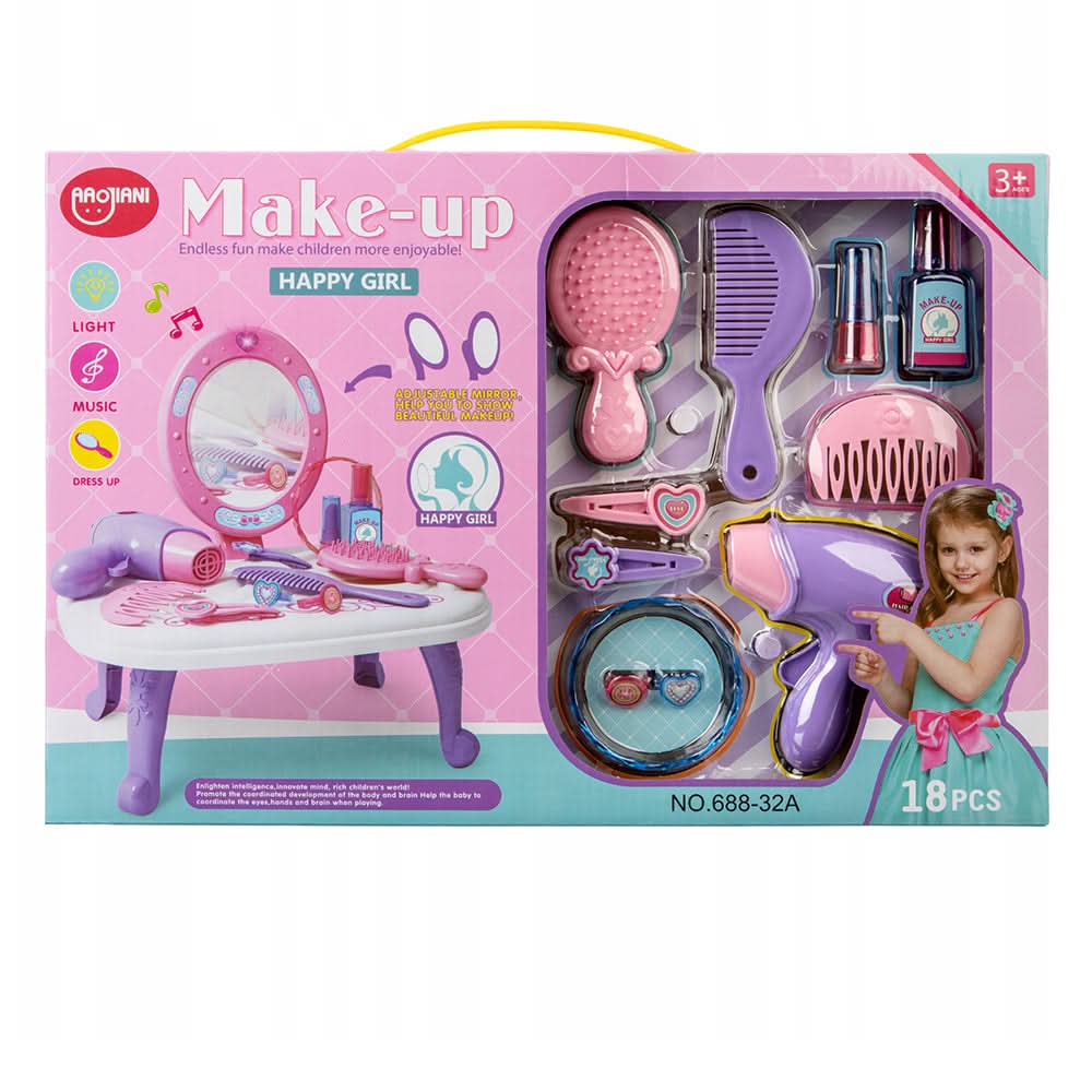 Makeup Set With Sound & Light, 688-32A - 18-Piece, Kids Cosmetic & Kitchen Sets, Chase Value, Chase Value