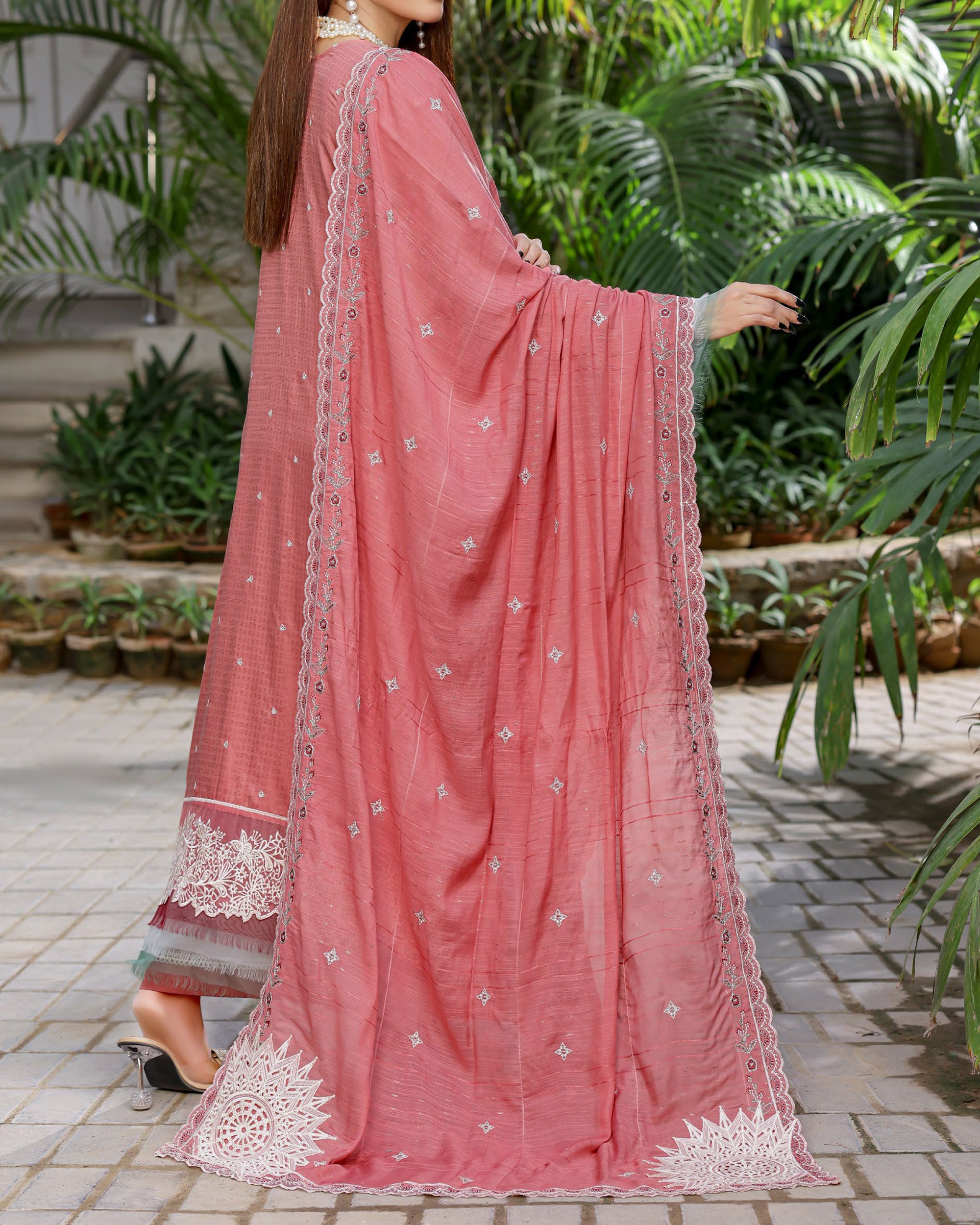 RA-Bin Hameed Tamin Viscose Fancy Embroidered Suit - 3 Pc