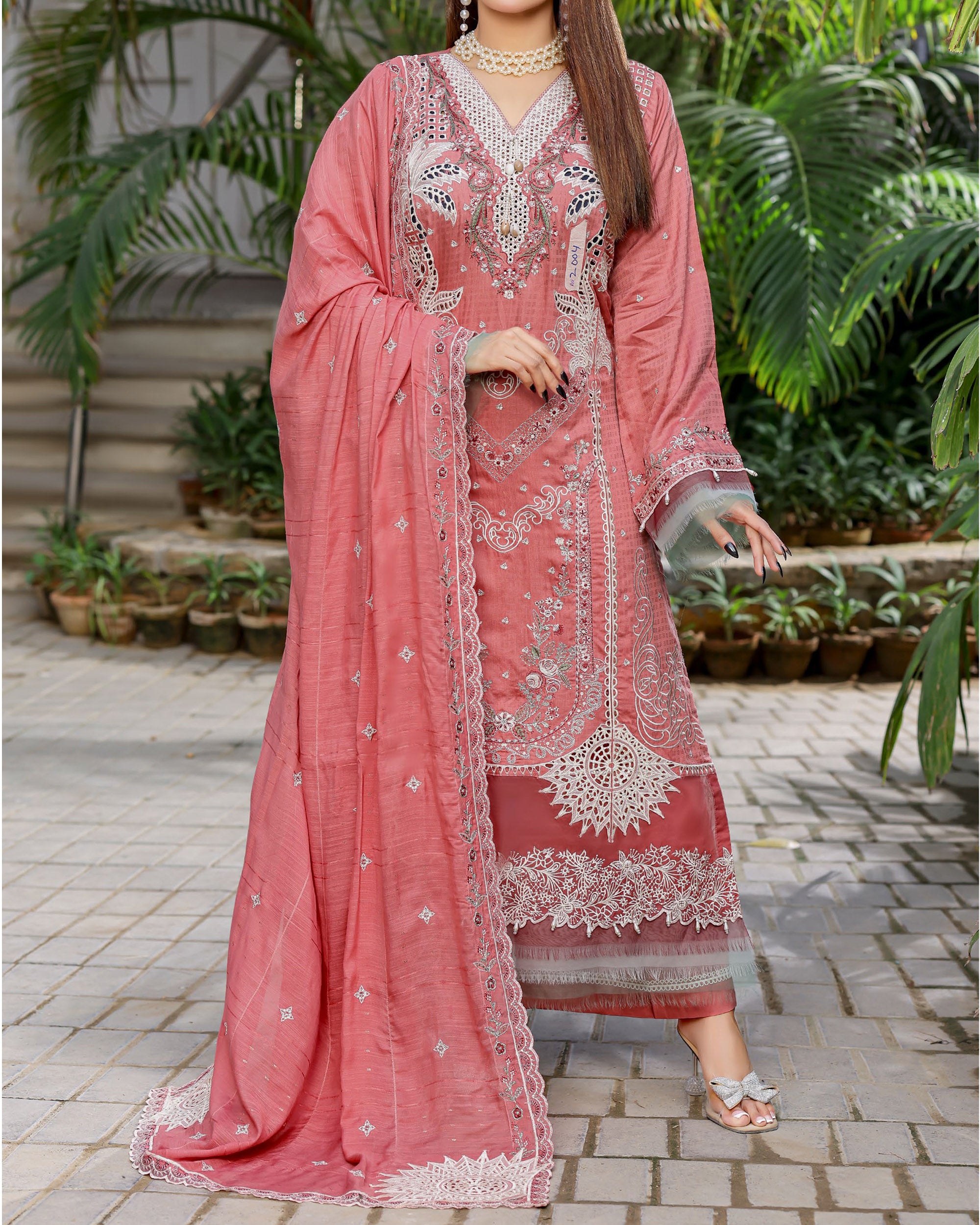 RA-Bin Hameed Tamin Viscose Fancy Embroidered Suit - 3 Pc