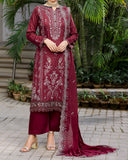 RA-Bin Hameed Tamin Viscose Fancy Embroidered Suit - 3 Pc