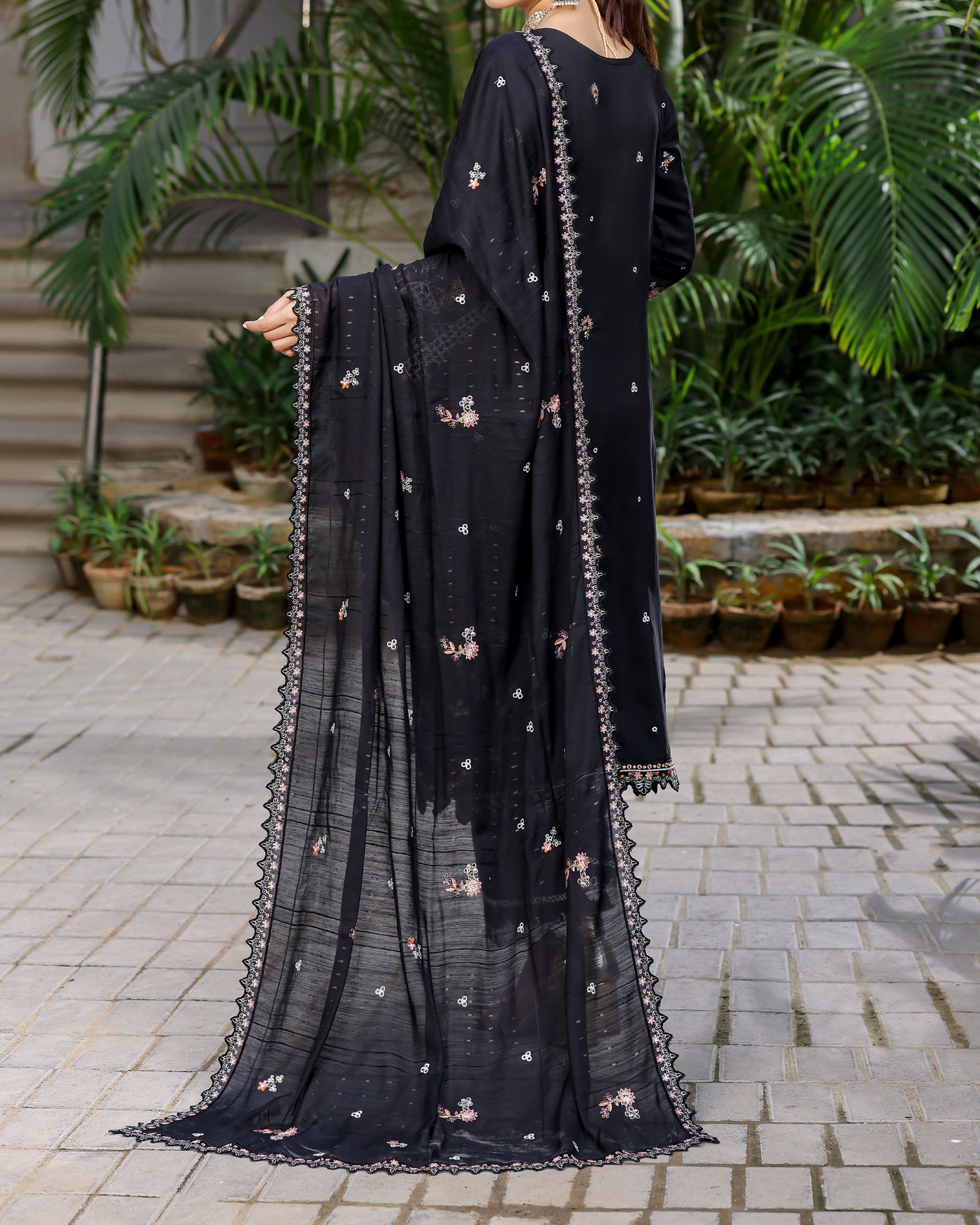 RA-Bin Hameed Tamin Viscose Fancy Embroidered Suit - 3 Pc