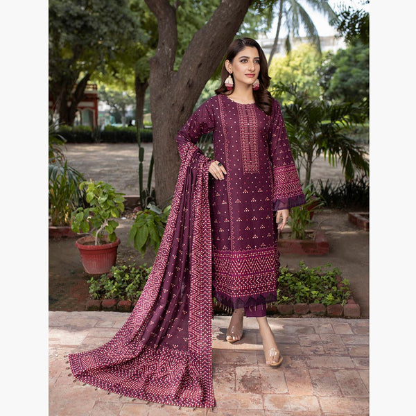 Schick Uraan Khaddar Printed Unstitched 3Pcs Suit - 6, Women, 3Pcs Shalwar Suit, MI Creation, Chase Value