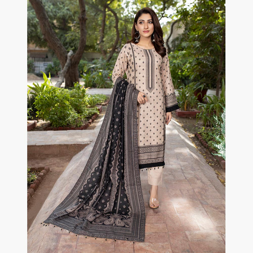 Schick Uraan Khaddar Printed Unstitched 3Pcs Suit - 2, Women, 3Pcs Shalwar Suit, MI Creation, Chase Value