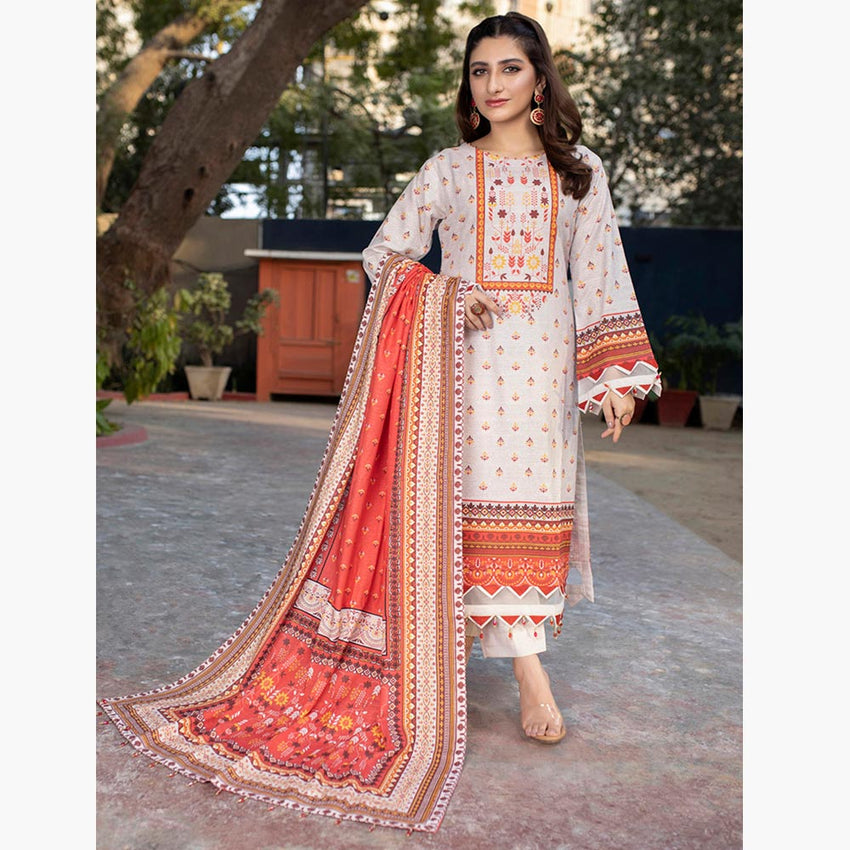 Schick Uraan Khaddar Printed Unstitched 3Pcs Suit - 5, Women, 3Pcs Shalwar Suit, MI Creation, Chase Value