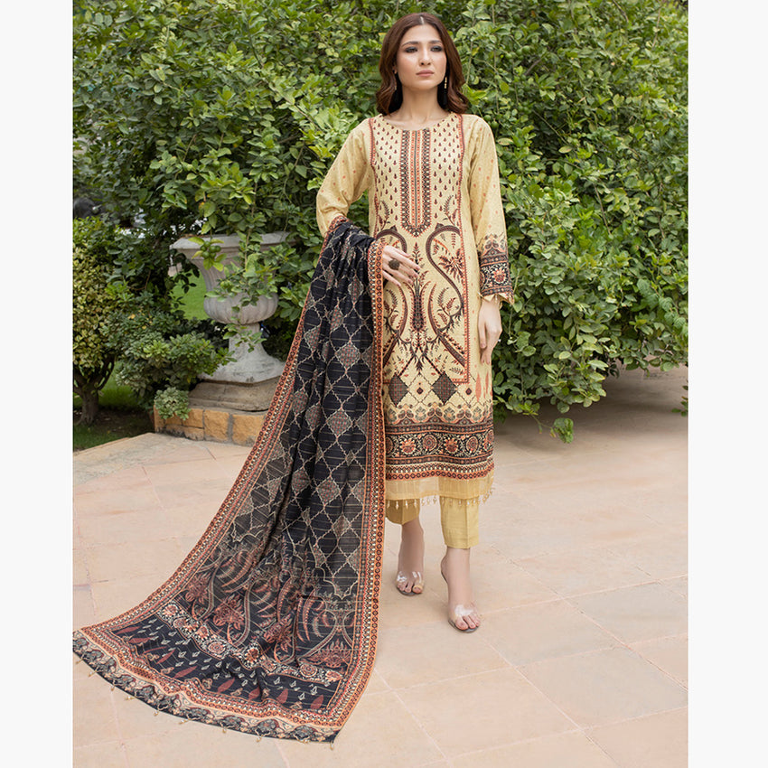 Schick Uraan Khaddar Printed Unstitched 3Pcs Suit - 6, Women, 3Pcs Shalwar Suit, MI Creation, Chase Value