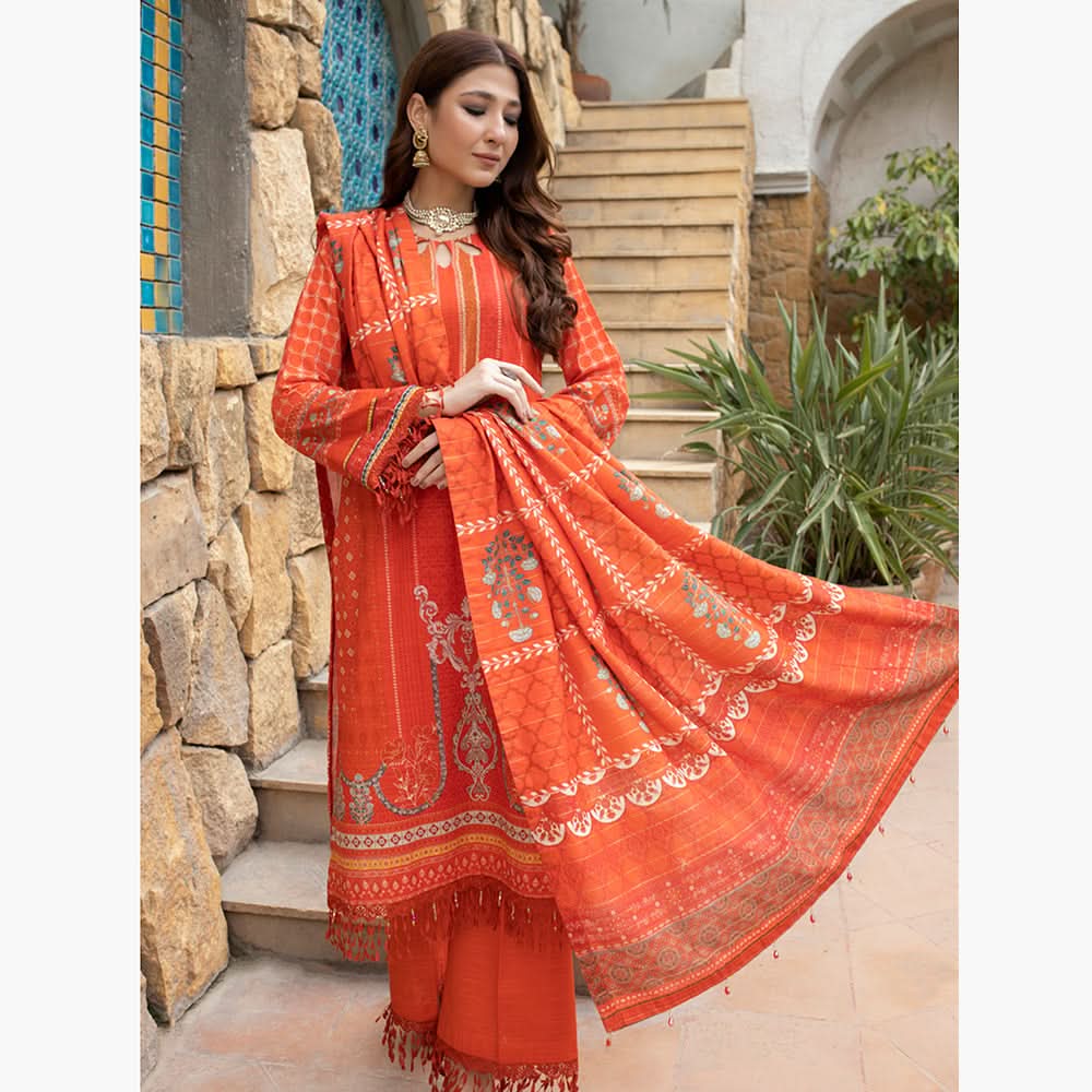 Schick Uraan Khaddar Printed Unstitched 3Pcs Suit - 7, Women, 3Pcs Shalwar Suit, MI Creation, Chase Value