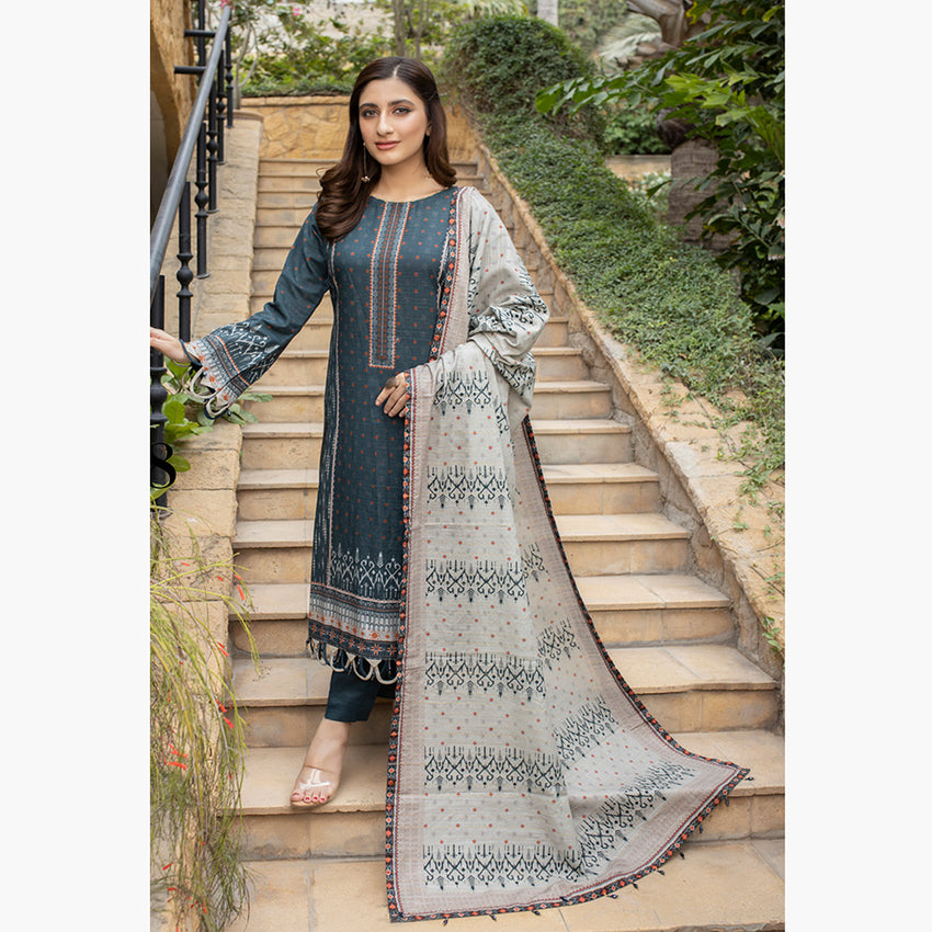 Schick Uraan Khaddar Printed Unstitched 3Pcs Suit - 9, Women, 3Pcs Shalwar Suit, MI Creation, Chase Value