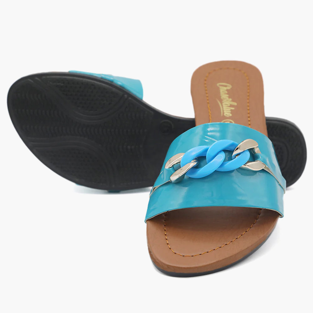 Women's Slipper - Cyan, Women Slippers, Chase Value, Chase Value