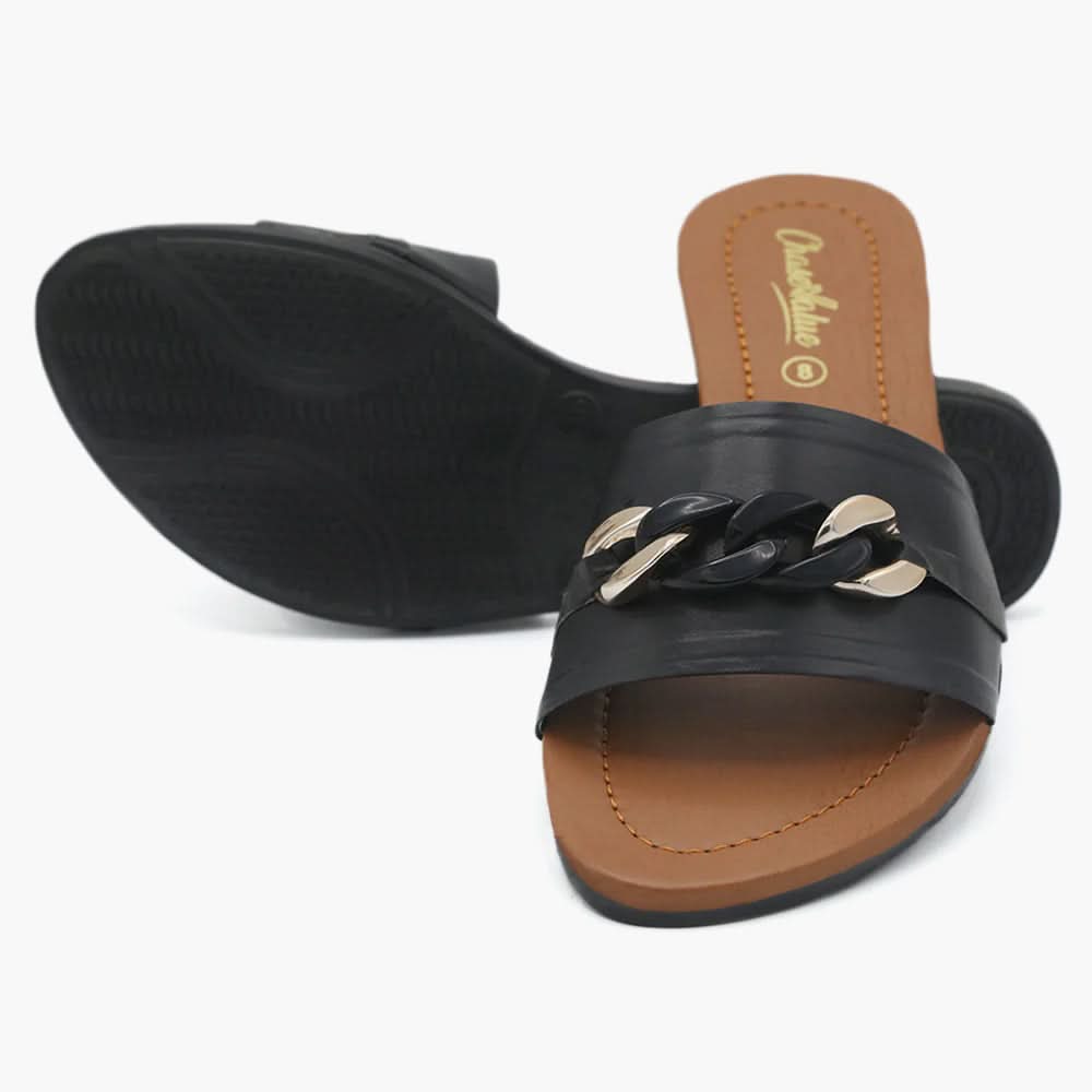 Women's Slipper - Black, Women Slippers, Chase Value, Chase Value