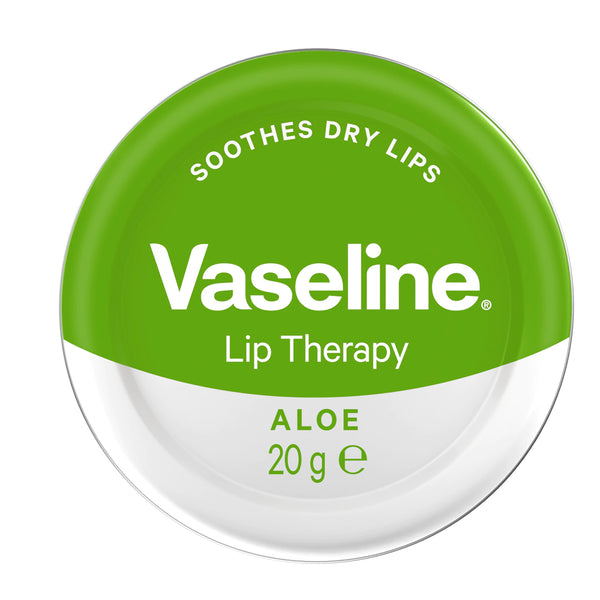 Vaseline Soothes Dry Lips Therapy Aloe Tin, 20g, Creams & Lotions, Vaseline, Chase Value