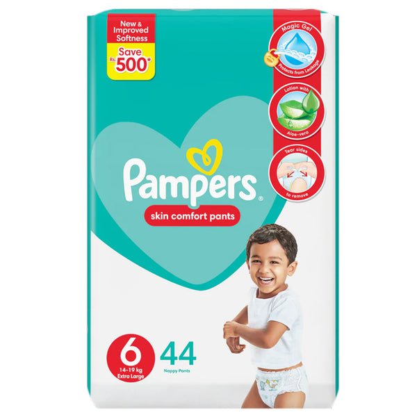 Pampers Pants 6 Extra Large (14-19) Kg 44 Nappy Pants, Diapers & Wipes, Pampers, Chase Value