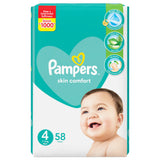 Pampers Skin Comfort 4 (7-12)Kg Maxi 58 Diapers, Diapers & Wipes, Pampers, Chase Value