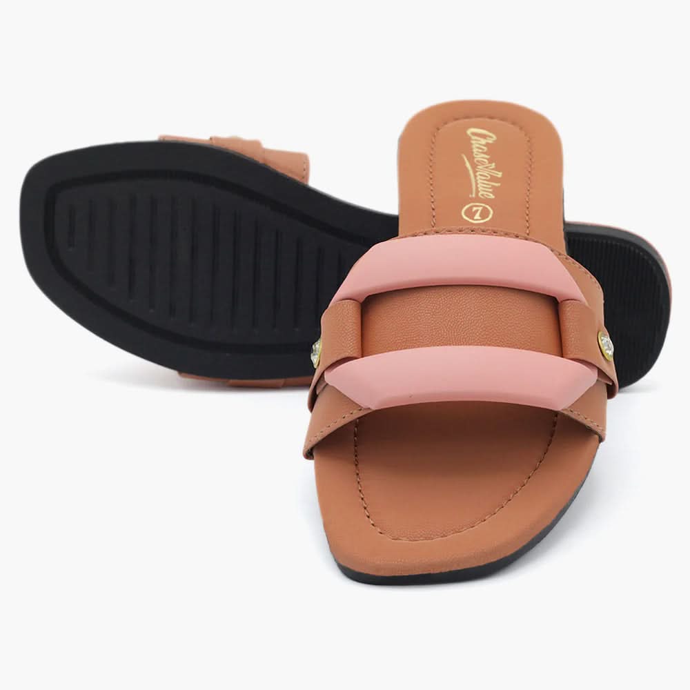 Women's Slipper - Peach, Women Slippers, Chase Value, Chase Value