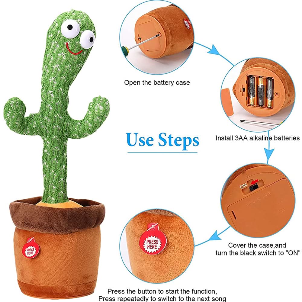 Dancing Cactus With Light & Music - Multi Color, Musical Toys, Chase Value, Chase Value