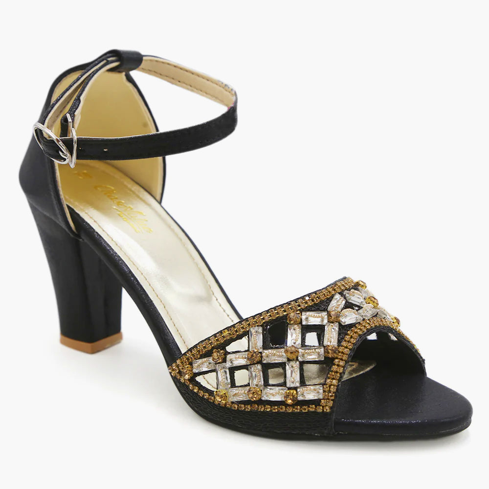 Women's Heel Sandal - Black, Women Heels, Chase Value, Chase Value