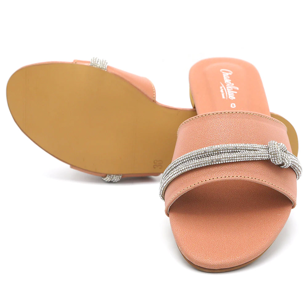 Women's Slipper 218 - Peach, Women Slippers, Chase Value, Chase Value