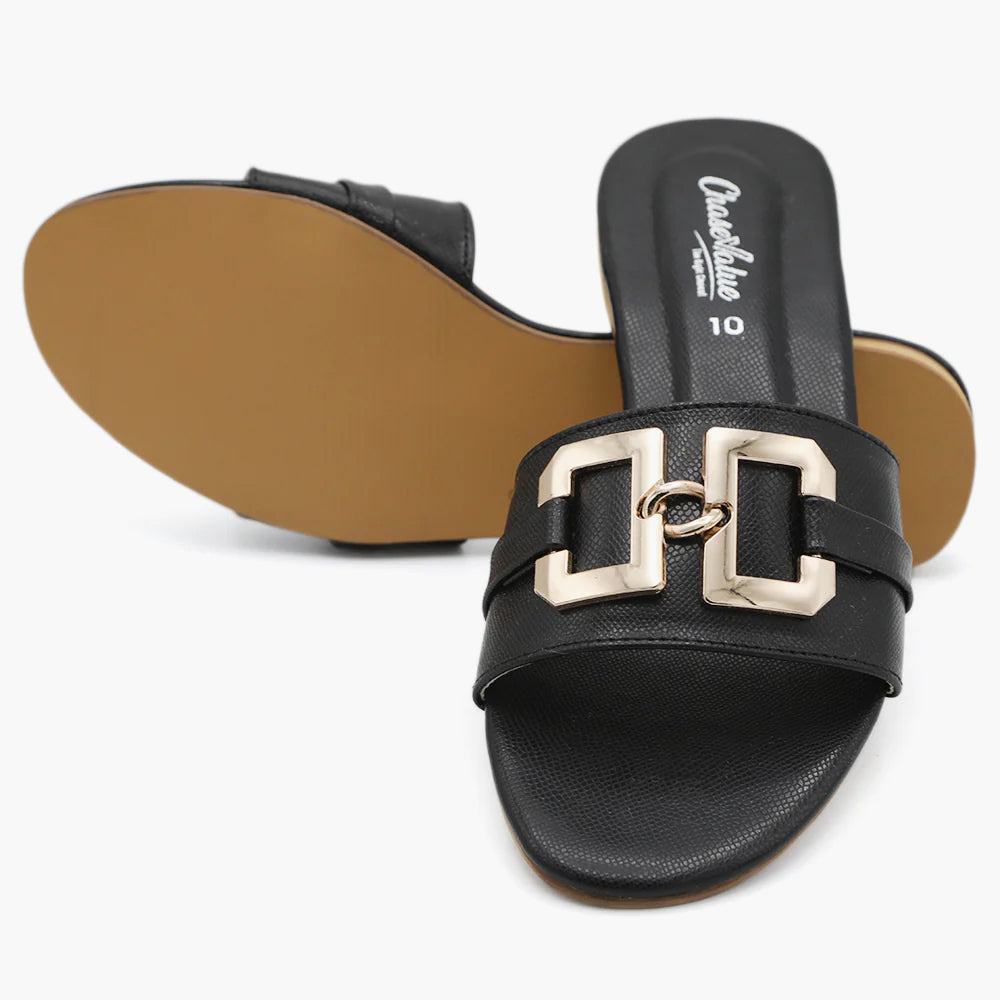 Women's Slipper - Black, Women Slippers, Chase Value, Chase Value