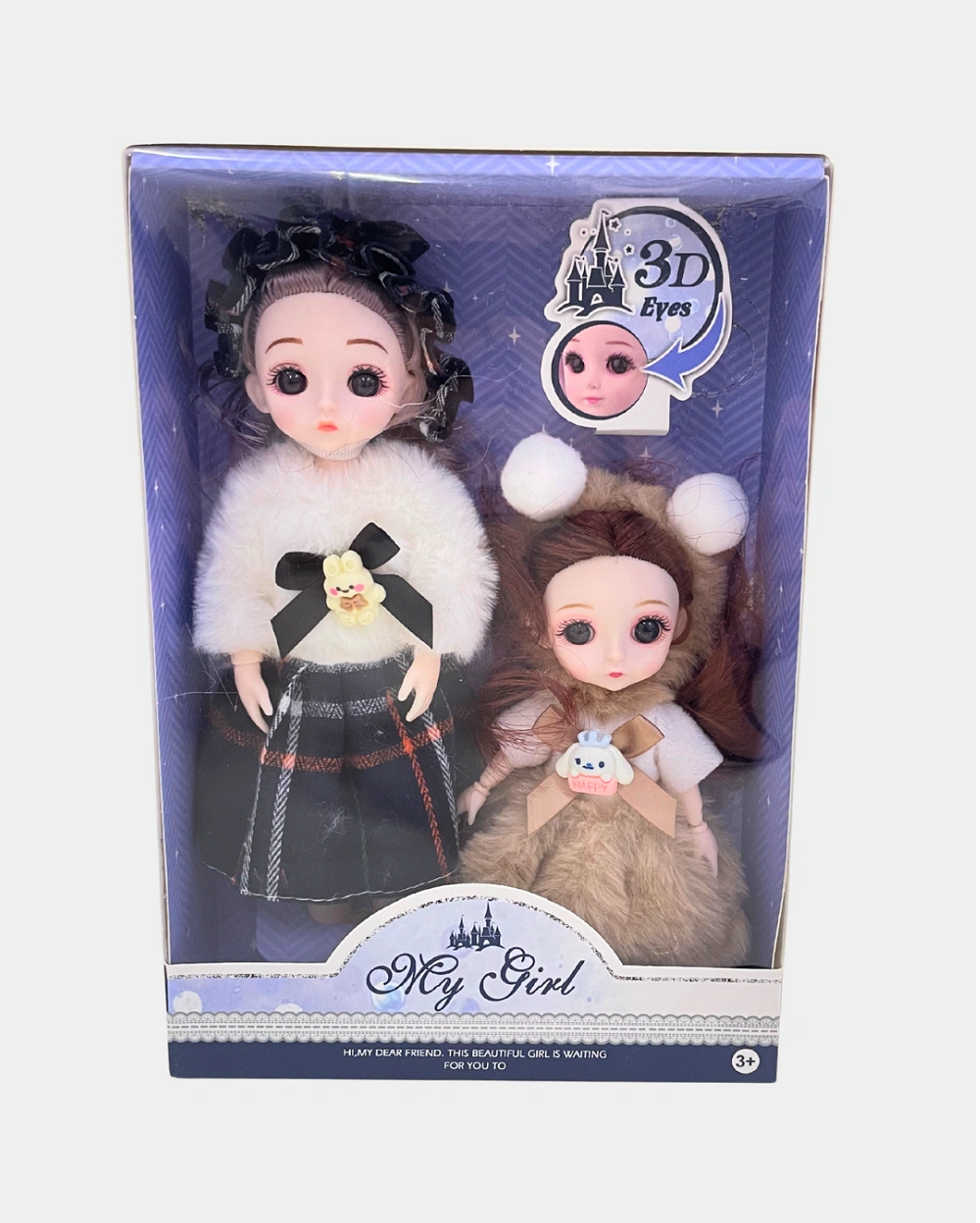 Doll Set 9 Inch And 4 Inch 2Pcs