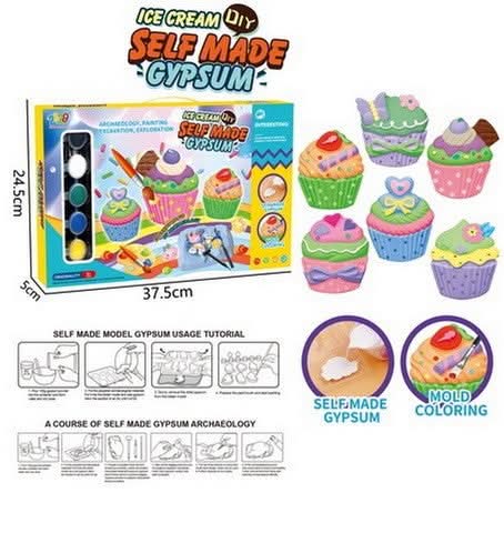 DIY Ice Cream Painting Set – Fun Craft Kit for Kids - Multi Color, Coloring Tools, Chase Value, Chase Value