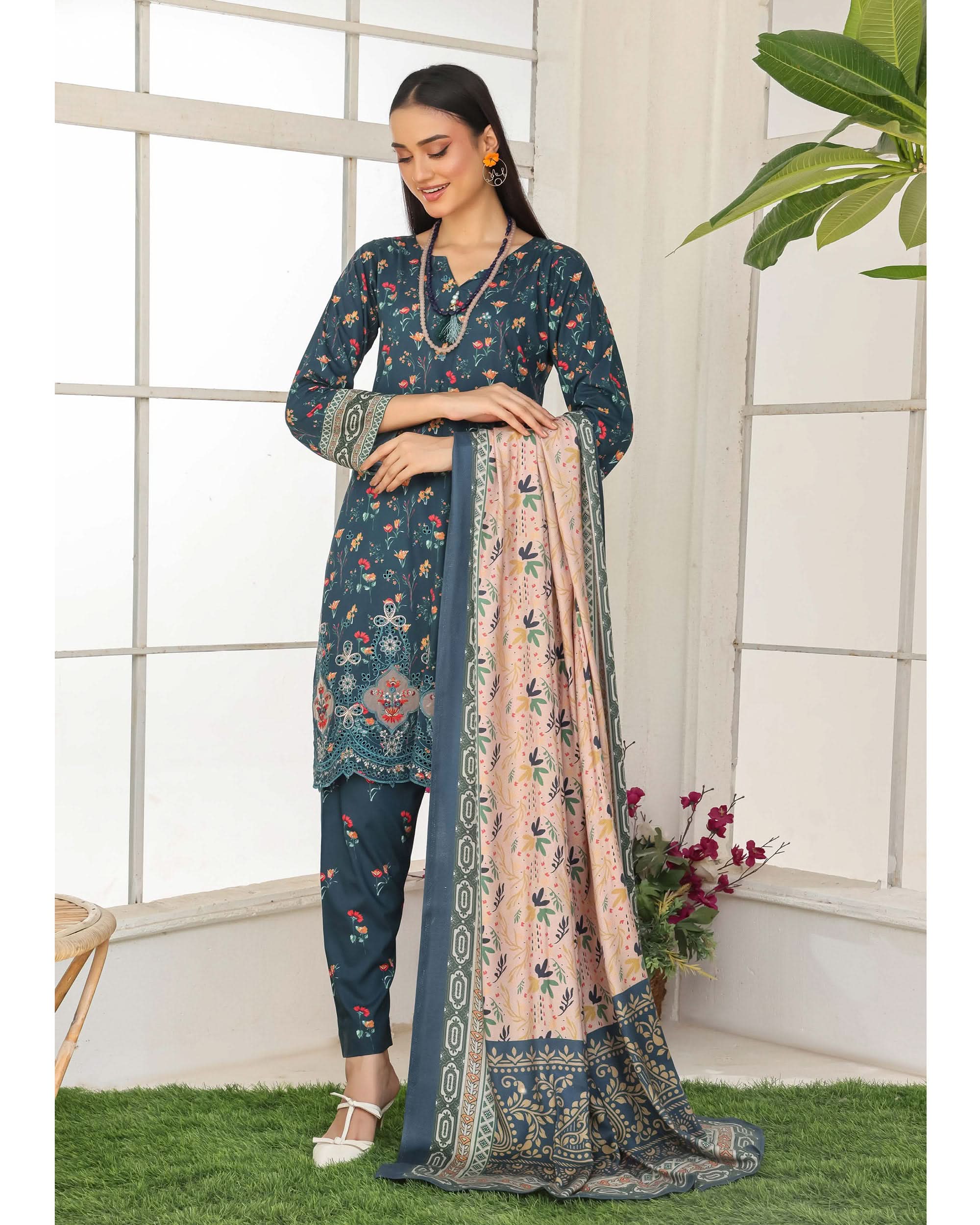 Varda By RA-Bin Hameed Embroidered Chikankari Unstitiched 3Pcs Suit - 7, Women, 3Pcs Shalwar Suit, Rana Arts, Chase Value