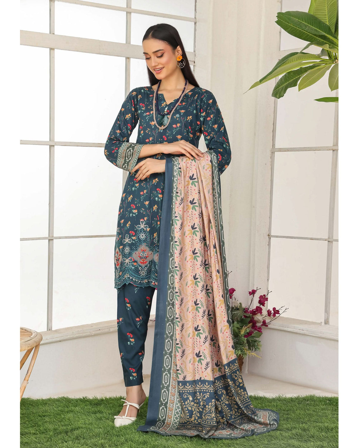 Varda By RA-Bin Hameed Embroidered Chikankari Unstitiched 3Pcs Suit - 7, Women, 3Pcs Shalwar Suit, Rana Arts, Chase Value