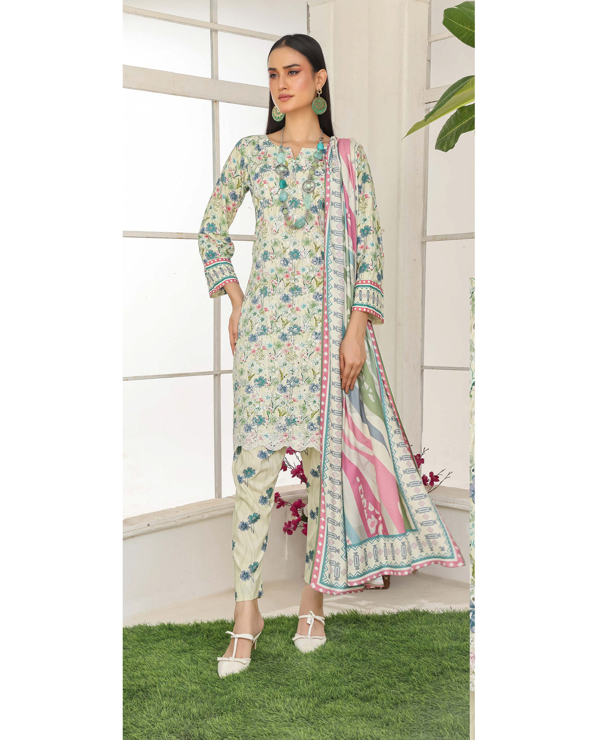 Varda By RA-Bin Hameed Embroidered Chikankari Unstitiched 3Pcs Suit - 3, Women, 3Pcs Shalwar Suit, Rana Arts, Chase Value