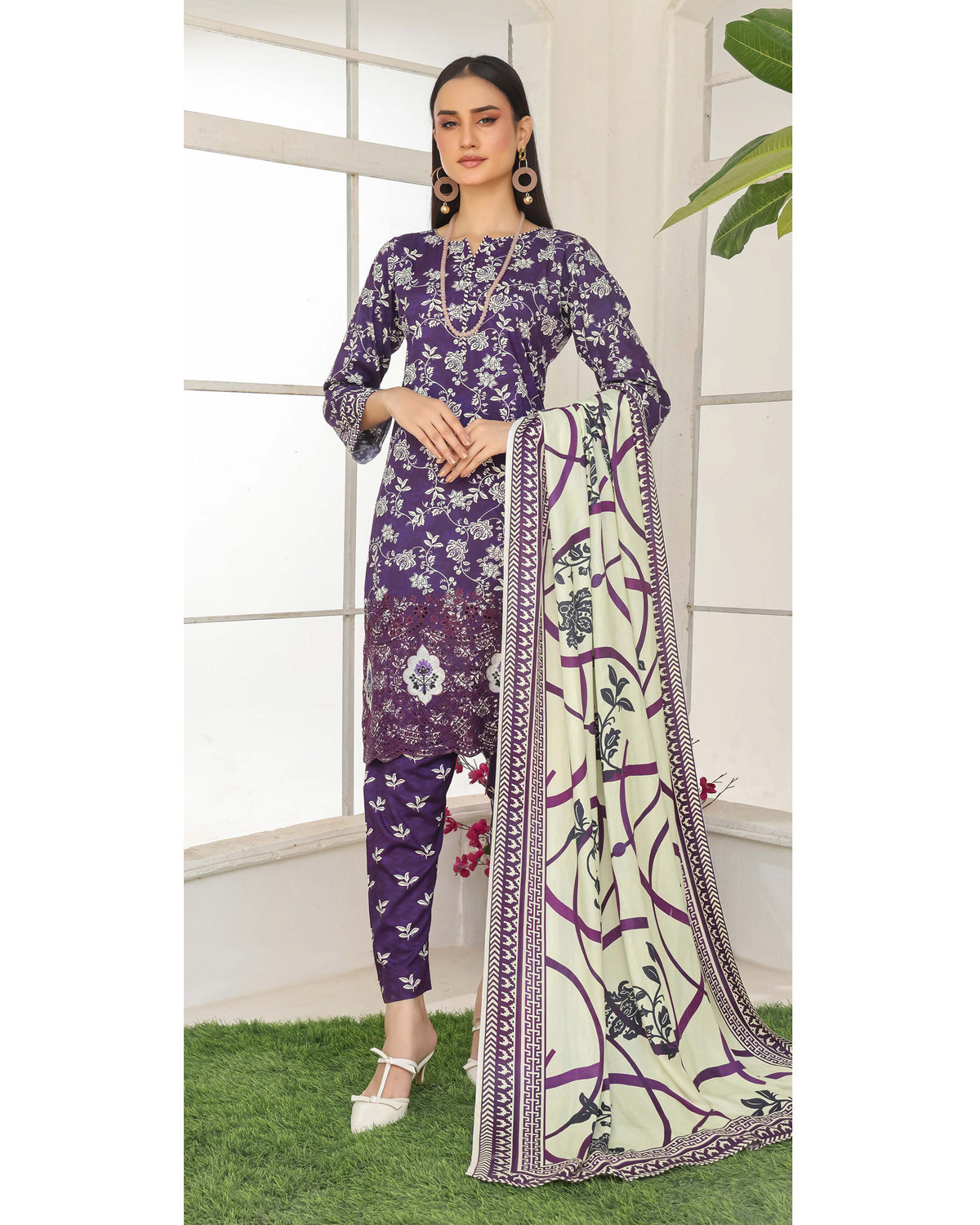 Varda By RA-Bin Hameed Embroidered Chikankari Unstitiched 3Pcs Suit - 5, Women, 3Pcs Shalwar Suit, Rana Arts, Chase Value