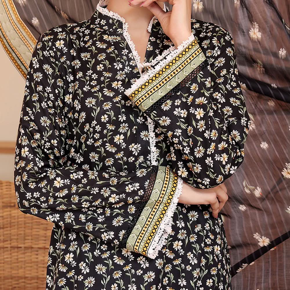 VS Aiza & Momina Lawn Unstitched 3Pcs Suit - 5, Women, 3Pcs Shalwar Suit, VS Textiles, Chase Value