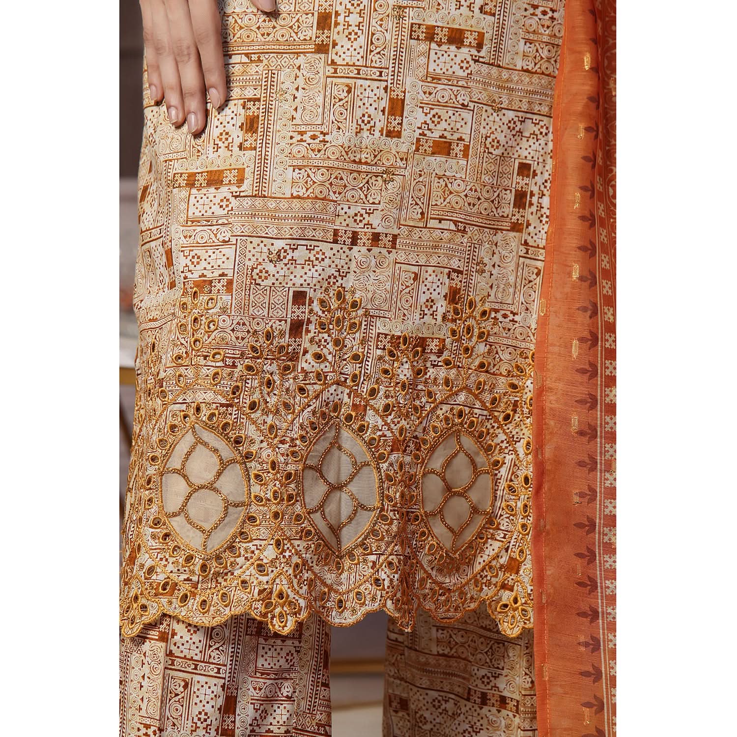 VS-AIZA & MOMINA Cambric Embroidered Unstitched 3pcs Suit - 64, Women, 3Pcs Shalwar Suit, VS Textile, Chase Value