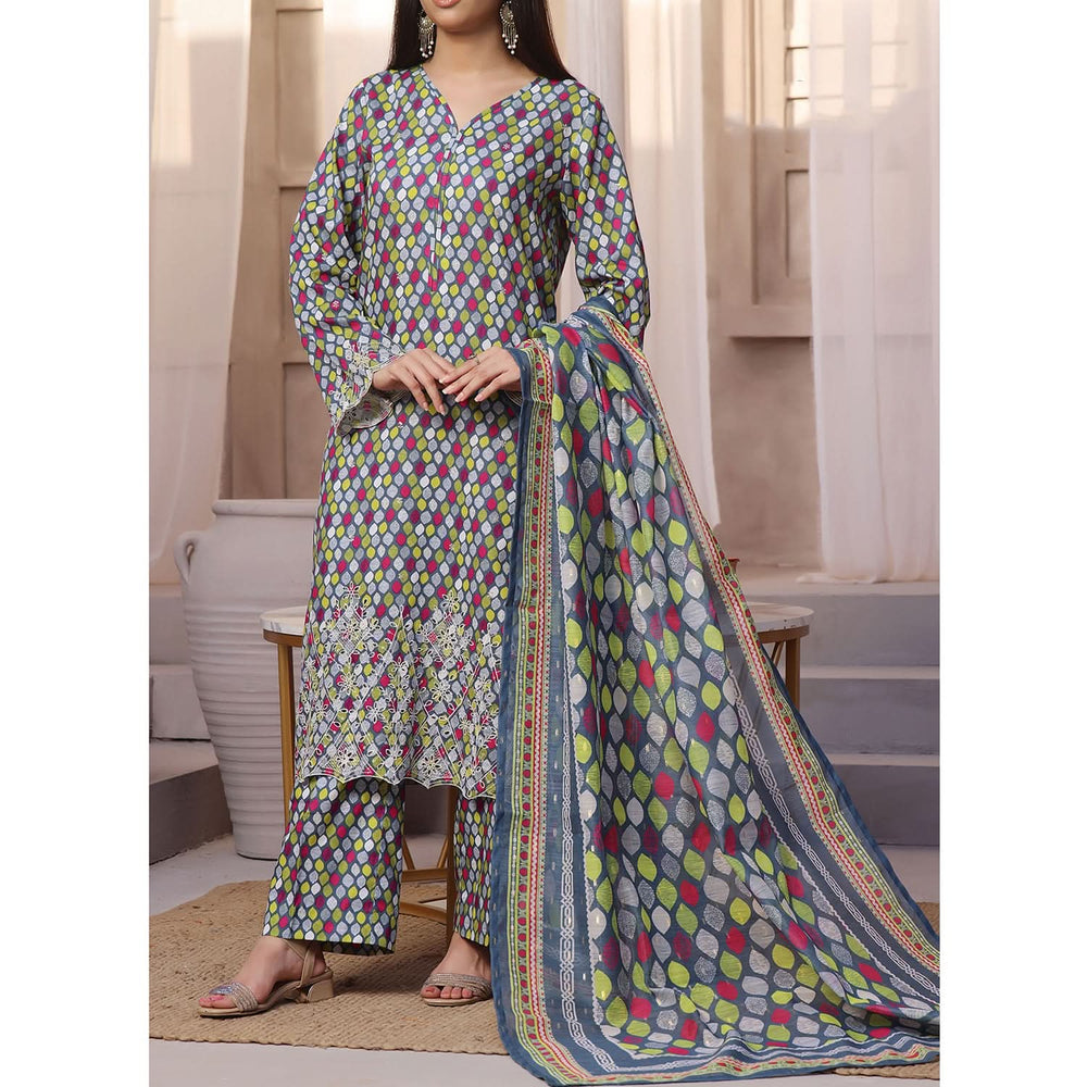 VS-AIZA & MOMINA Cambric Embroidered Unstitched 3pcs Suit - 65, Women, 3Pcs Shalwar Suit, VS Textile, Chase Value