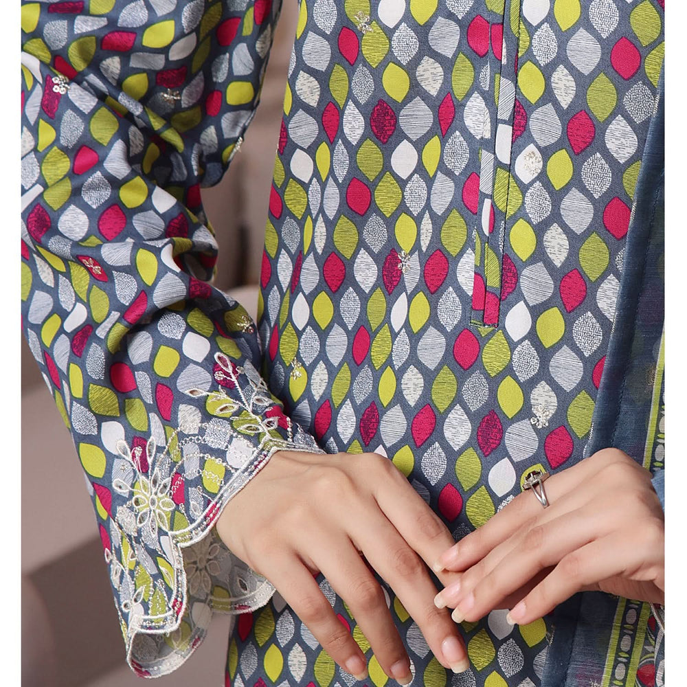 VS-AIZA & MOMINA Cambric Embroidered Unstitched 3pcs Suit - 65, Women, 3Pcs Shalwar Suit, VS Textile, Chase Value