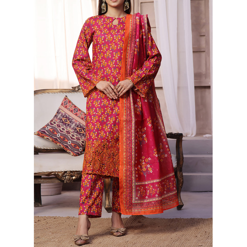 VS-AIZA & MOMINA Cambric Embroidered Unstitched 3pcs Suit - 66, Women, 3Pcs Shalwar Suit, VS Textile, Chase Value