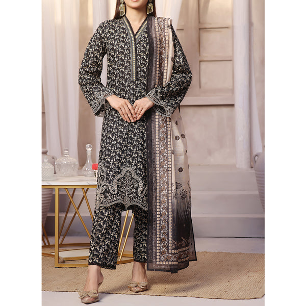 VS-AIZA & MOMINA Cambric Embroidered Unstitched 3pcs Suit - 68