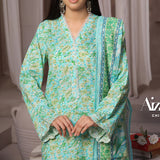 VS-AIZA & MOMINA Cambric Embroidered Unstitched 3pcs Suit - 69, Women, 3Pcs Shalwar Suit, VS Textile, Chase Value