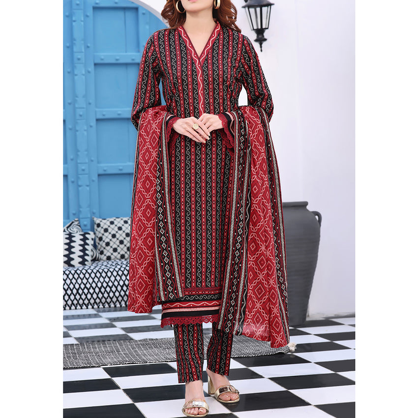 Vs Aiza & Momina Lawn Printed 3Pcs Unstitched Suit Vol-1, Women, 3Pcs Shalwar Suit, VS Textile Mills, Chase Value