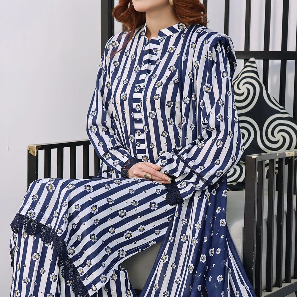 Vs Aiza & Momina Lawn Printed 3Pcs Unstitched Suit Vol-1, Women, 3Pcs Shalwar Suit, VS Textile Mills, Chase Value