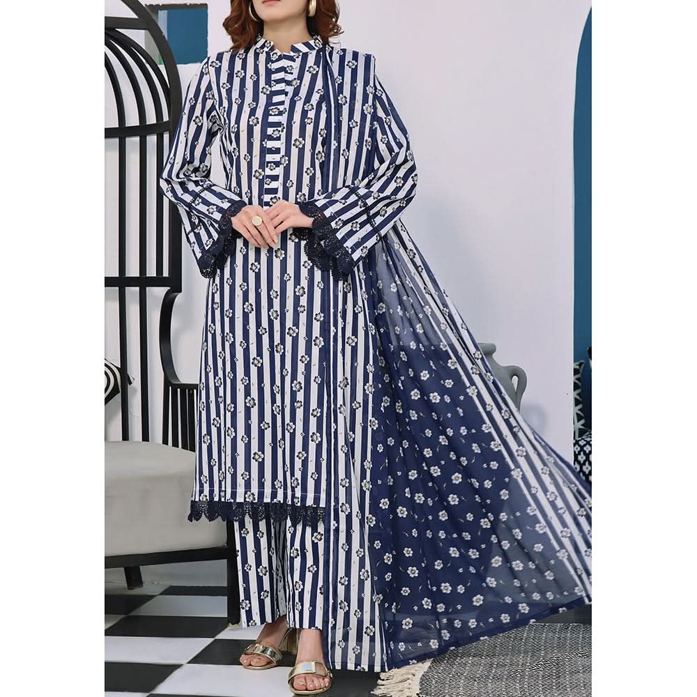 Vs Aiza & Momina Lawn Printed 3Pcs Unstitched Suit Vol-1, Women, 3Pcs Shalwar Suit, VS Textile Mills, Chase Value