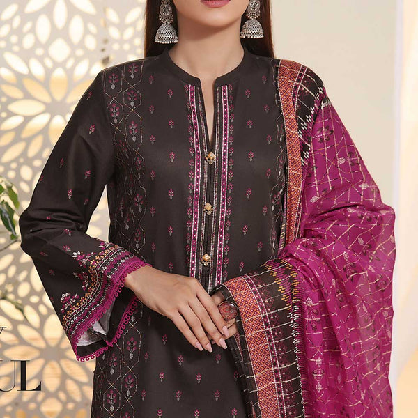 Anmol Cottel Linen Printed Unstitched 3Pcs Suit - 242, Women, 3Pcs Shalwar Suit, VS Textiles, Chase Value