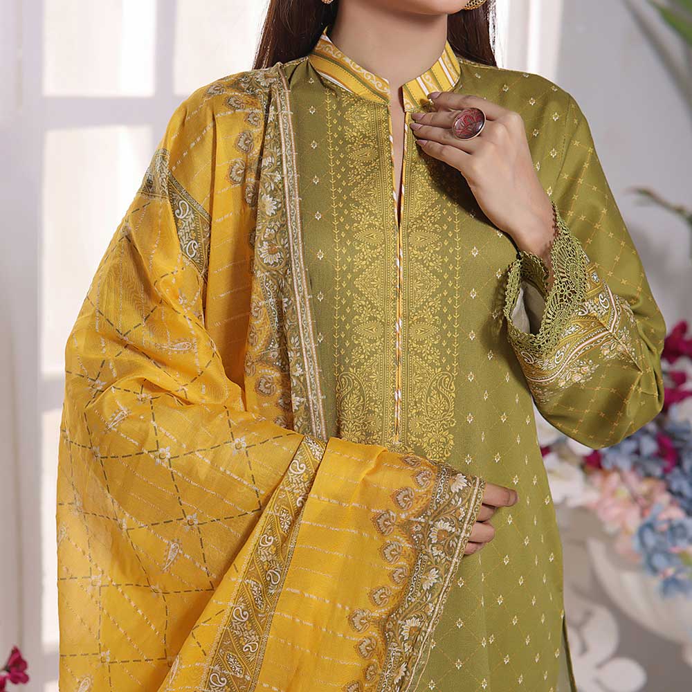 Anmol Cottel Linen Printed Unstitched 3Pcs Suit - 246, Women, 3Pcs Shalwar Suit, VS Textiles, Chase Value