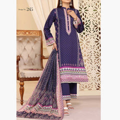 Anmol Cottel Linen Printed Unstitched 3Pcs Suit - 245, Women, 3Pcs Shalwar Suit, VS Textiles, Chase Value