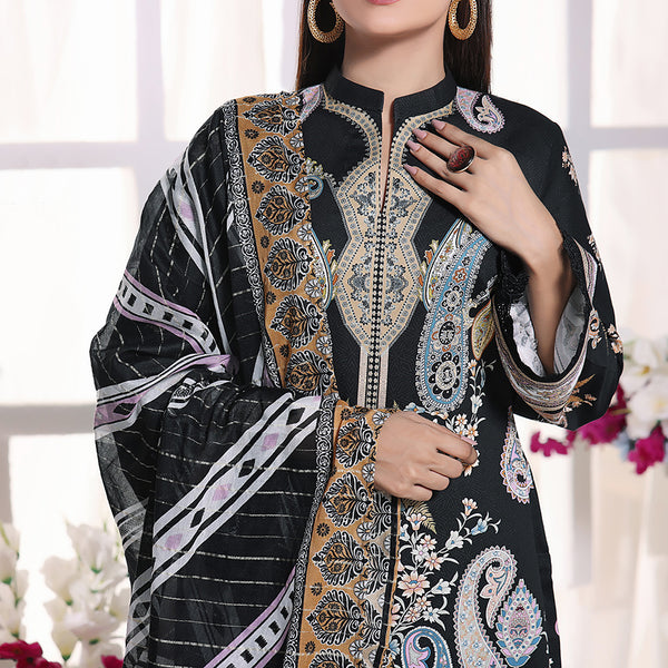 Anmol Cottel Linen Printed Unstitched 3Pcs Suit - 244, Women, 3Pcs Shalwar Suit, VS Textile, Chase Value