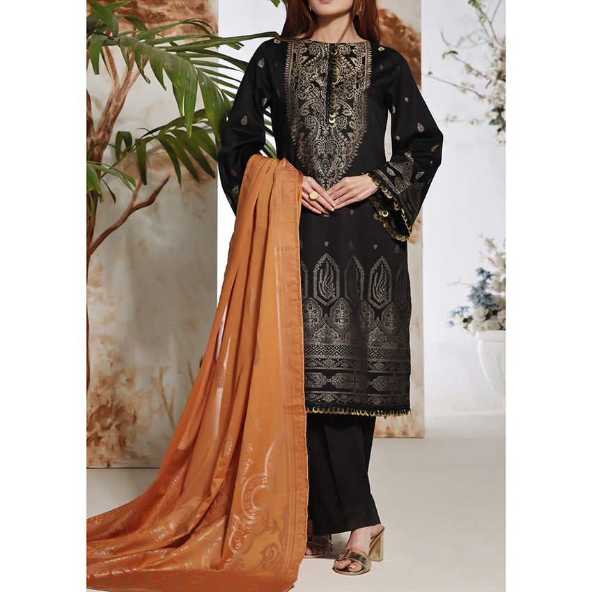 Vs Jacquard Broshia Suit Unstitched 3Pcs V-1 - 2301 - B, Women, 3Pcs Shalwar Suit, VS Textile, Chase Value