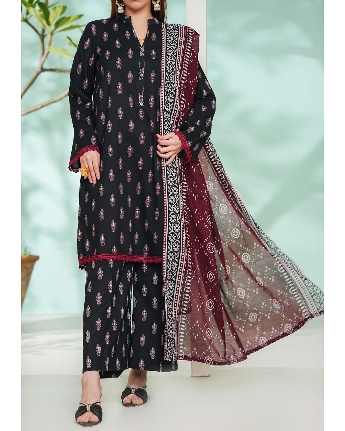 DAMAN By Vs Textile Exclusive Lawn Printed 3-PCS Unstiched Suit - 818, Women, 3Pcs Shalwar Suit, Chase Value, Chase Value